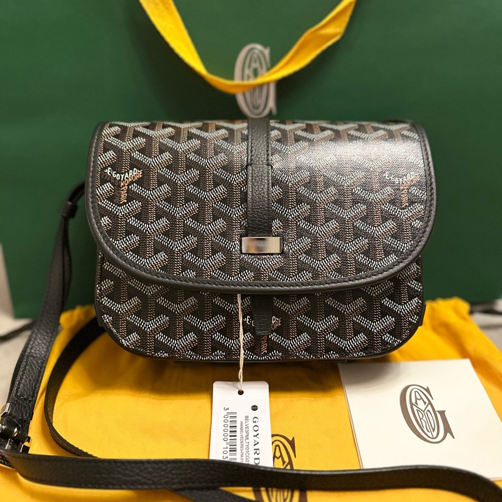 SOLD. GOYARD Belvedere PM Bag in Black
